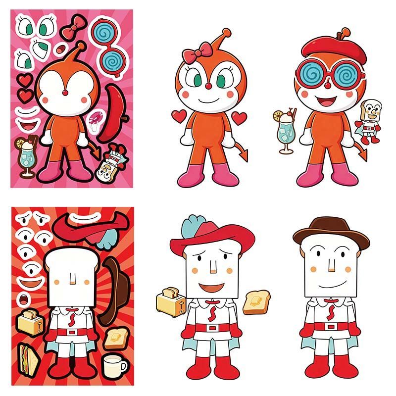 Anpanman collage stickers, cut - огляд і ціна Cosplay Prop Diy