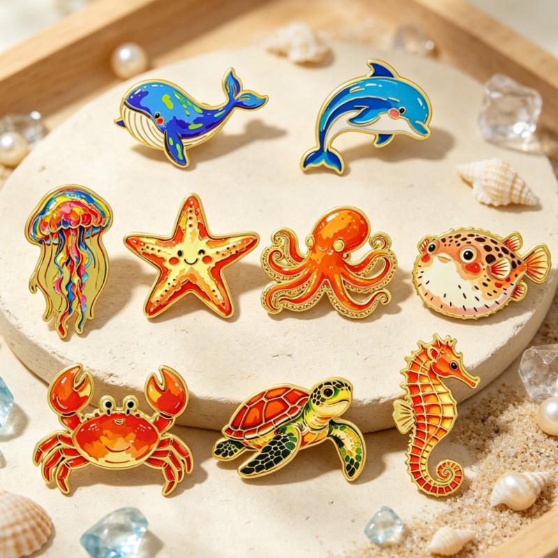 Vibrant Ocean Animal Enamel Pi - огляд і ціна Cosplay Prop Bag