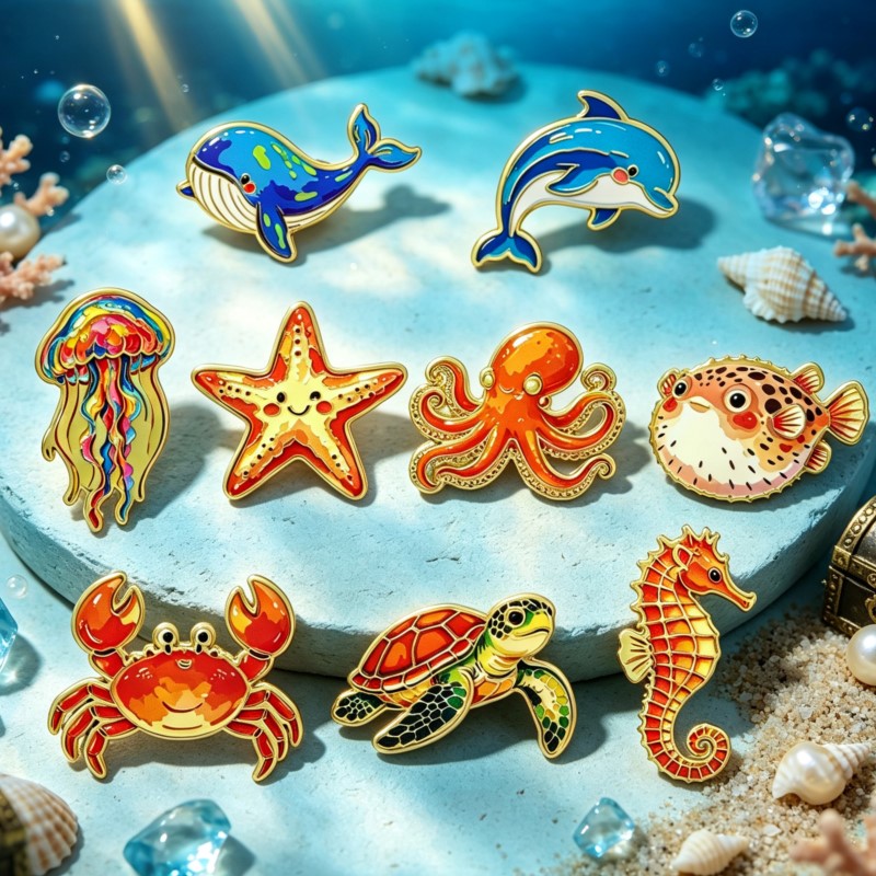 Vibrant Ocean Animal Enamel Pi - огляд і ціна Cosplay Prop Bag