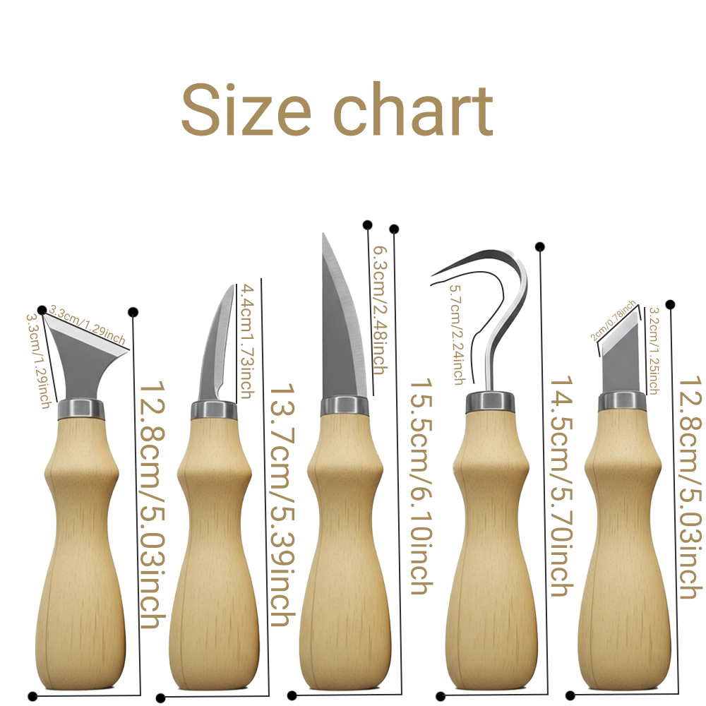 5PC Wood Carving Tools Set wit - огляд і ціна Craft Knife Set