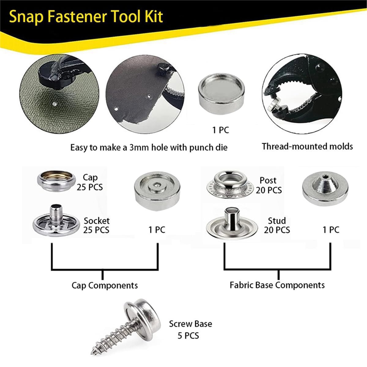Heavy Duty Snap Fastener Tool  - огляд і ціна Snap Plier Setter
