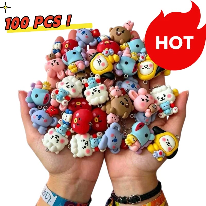 7pcs BT21 Resin Cartoon Charm  - огляд і ціна Cosplay Prop Diy