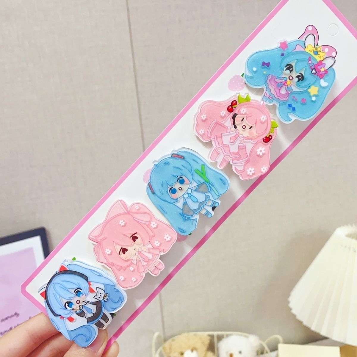 Hatsune Miku cartoon hair clip - огляд і ціна Cosplay Prop Diy
