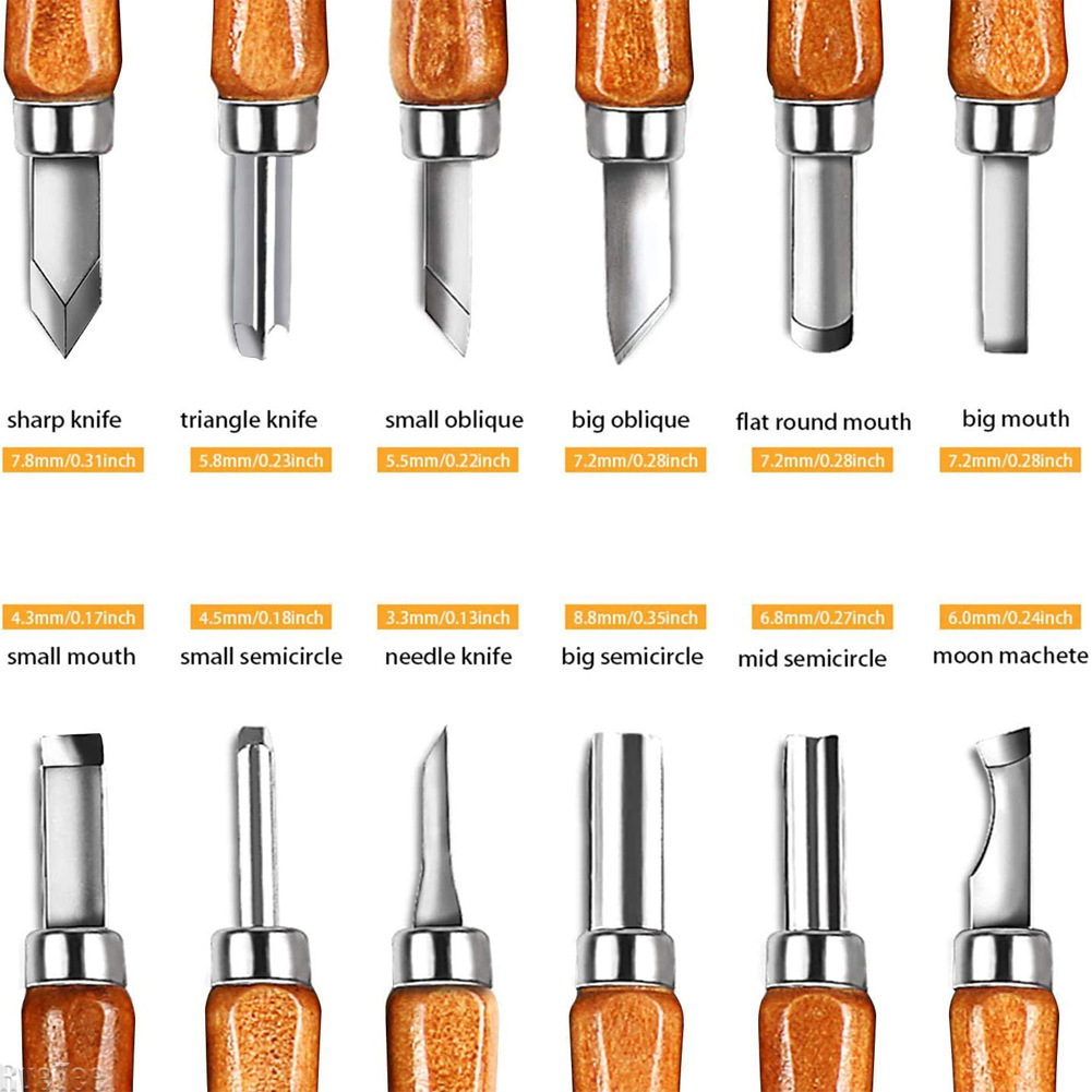 12Pcs SK2 Woodworking Carving  - огляд і ціна Craft Knife Set